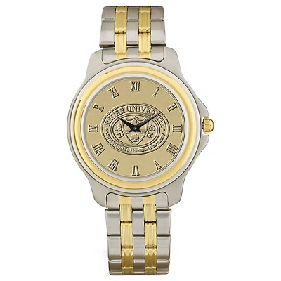 Men's Gold/Silver Rider Broncs Two-Tone Medallion Wristwatch