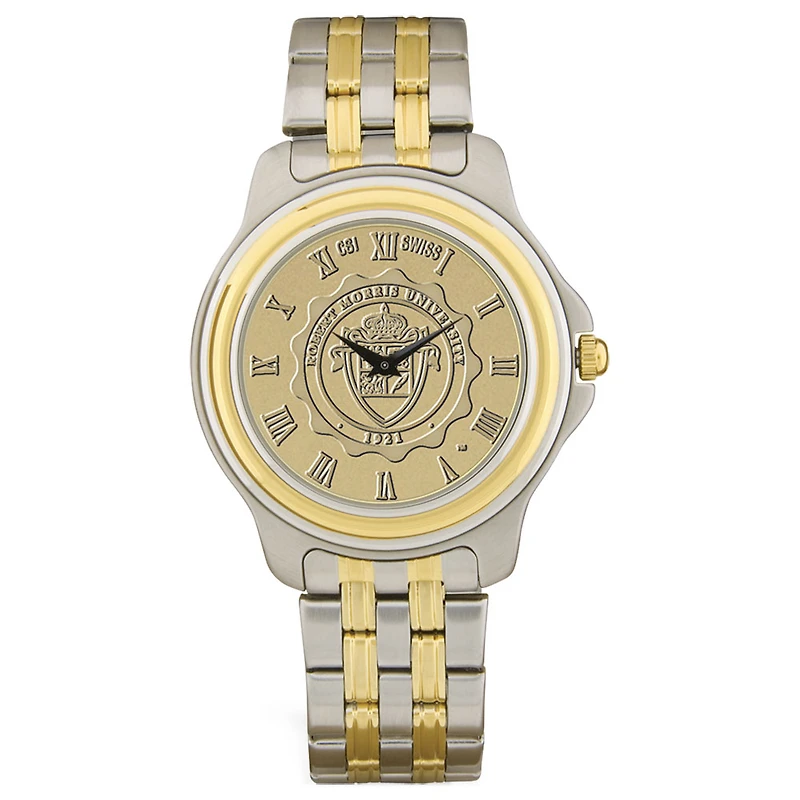 Men's Gold/Silver Robert Morris Colonials Two-Tone Medallion Wristwatch