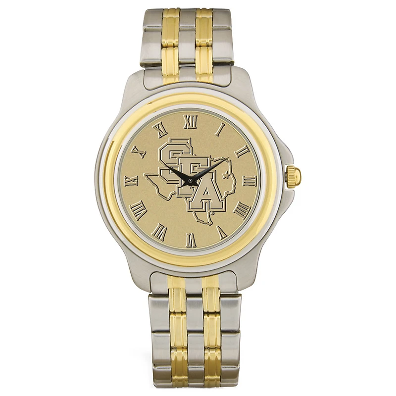 Men's Gold/Silver Stephen F Austin Lumberjacks Two-Tone Medallion Wristwatch