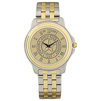 Men's Gold/Silver Stephen F Austin Lumberjacks Shield Logo Two-Tone Medallion Wristwatch
