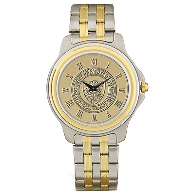 Men's Gold/Silver Wittenberg University Tigers Two-Tone Medallion Wristwatch