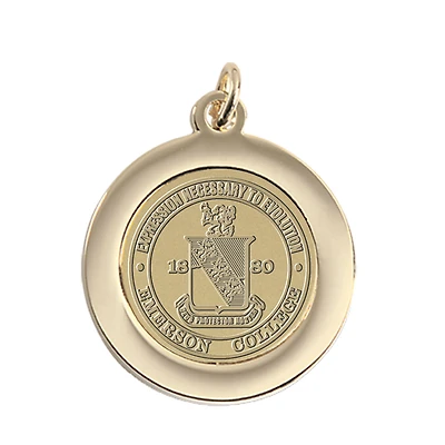 Gold Emerson College Lions Team Pendant