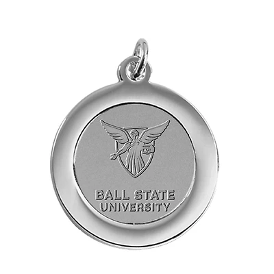 Silver Ball State Cardinals Team Pendant