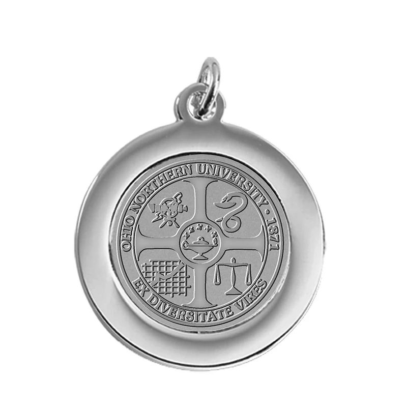 Silver Ohio Northern Polar Bears Team Pendant