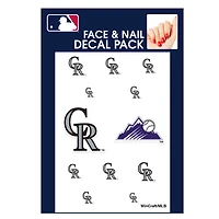 WinCraft Colorado Rockies Gameday NailCals & Face Tattoo Stickers