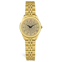Women's Gold Kean University Cougars Team Medallion Rolled Link Bracelet Wristwatch