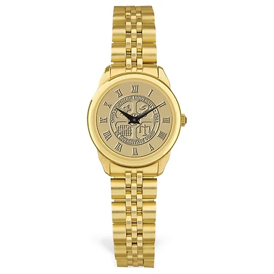 Women's Gold Ohio Northern Polar Bears Team Medallion Rolled Link Bracelet Wristwatch