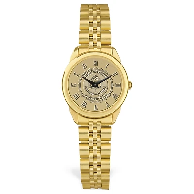 Women's Gold Rowan Profs Team Medallion Rolled Link Bracelet Wristwatch