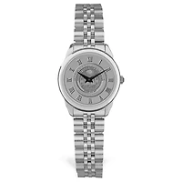 Women's Silver McDaniel Green Terror Medallion Rolled Link Bracelet Wristwatch