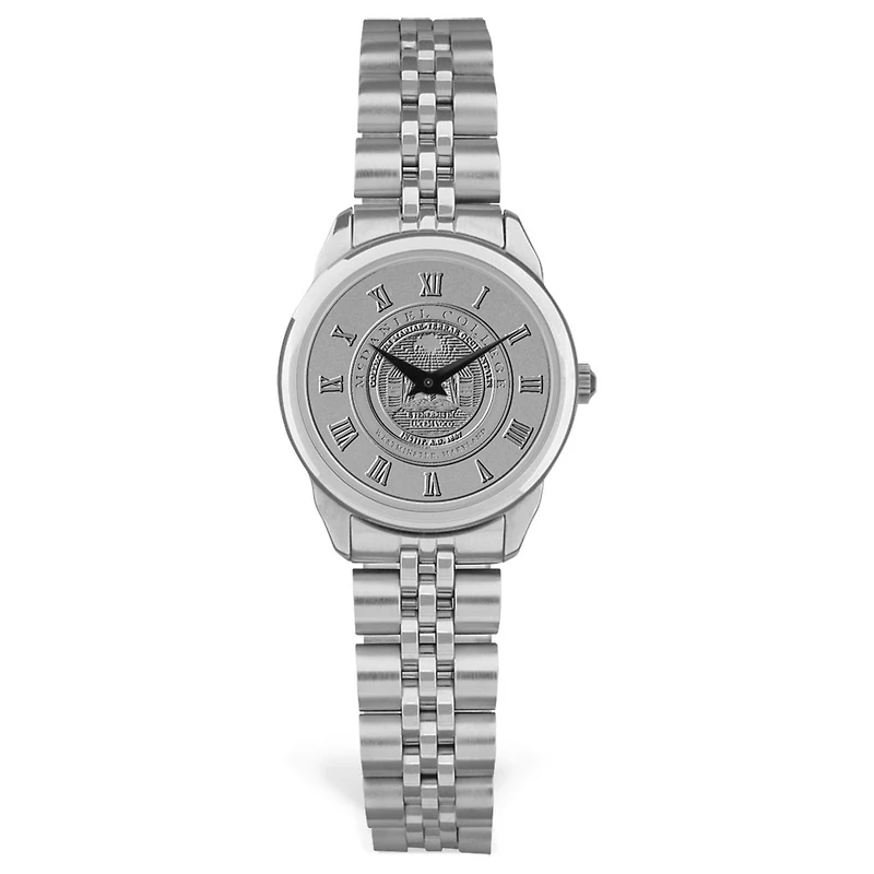 Women's Silver McDaniel Green Terror Medallion Rolled Link Bracelet Wristwatch