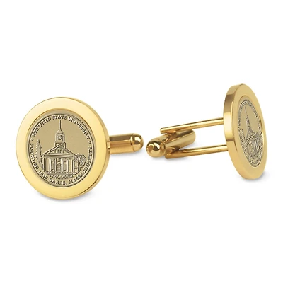 Gold Westfield State Owls Cufflinks