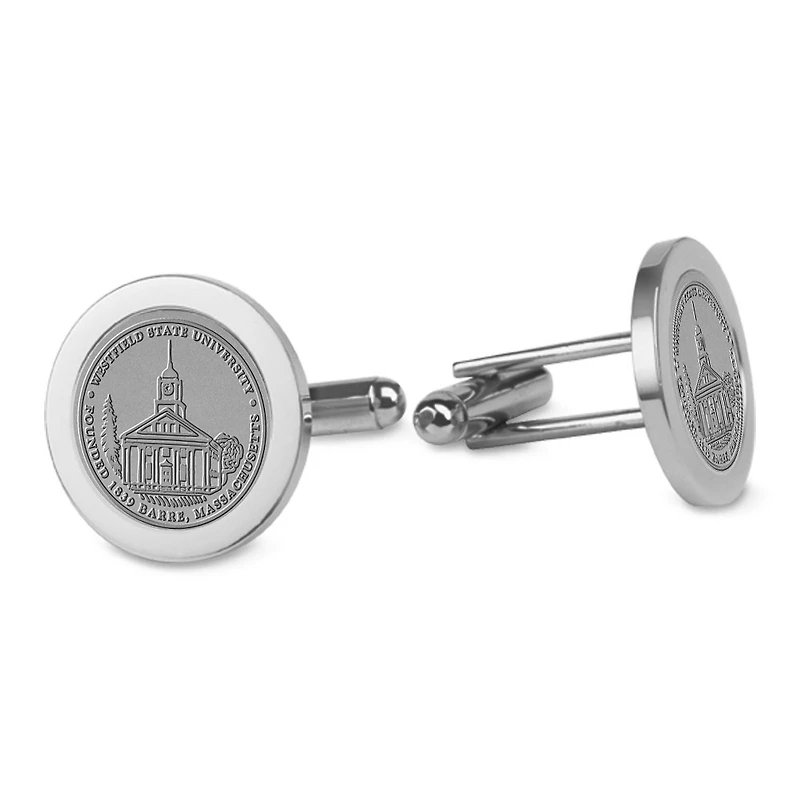 Silver Westfield State Owls Cufflinks