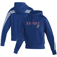 Women's adidas Royal Kansas Jayhawks Fashion Pullover Hoodie