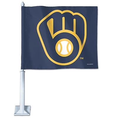 WinCraft Milwaukee Brewers Double-Sided Team Car Flag