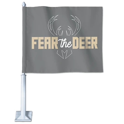 WinCraft Milwaukee Bucks Double-Sided Team Car Flag