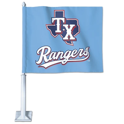 WinCraft Texas Rangers Double-Sided Wordmark Team Car Flag