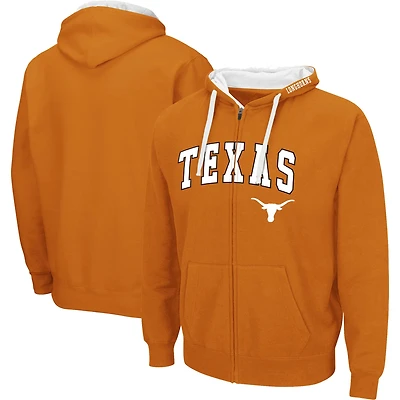 Men's Colosseum Texas Orange Longhorns Big & Tall Full-Zip Hoodie