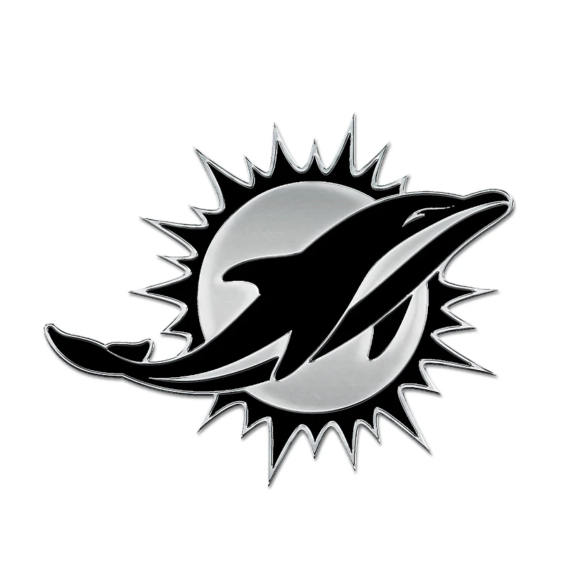 WinCraft Miami Dolphins Team Chrome Car Emblem