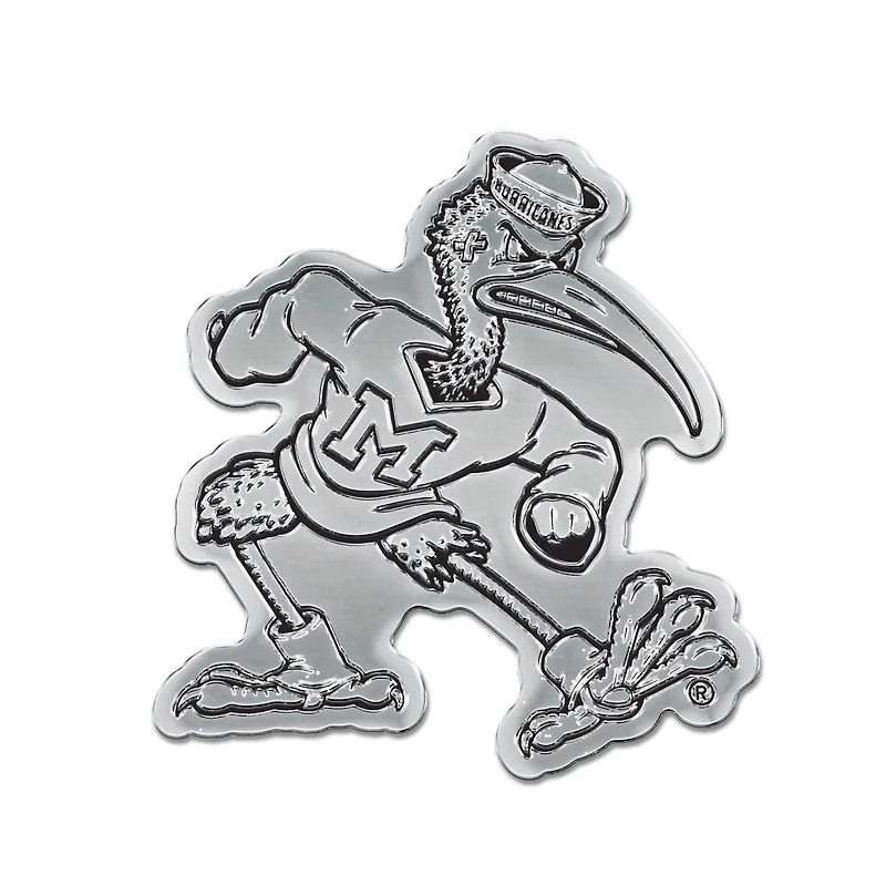 WinCraft Miami Hurricanes Team Chrome Car Emblem