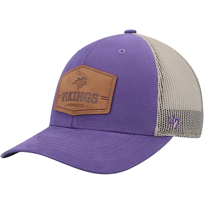 Men's '47 Purple/Natural Minnesota Vikings Rawhide Trucker Adjustable Hat