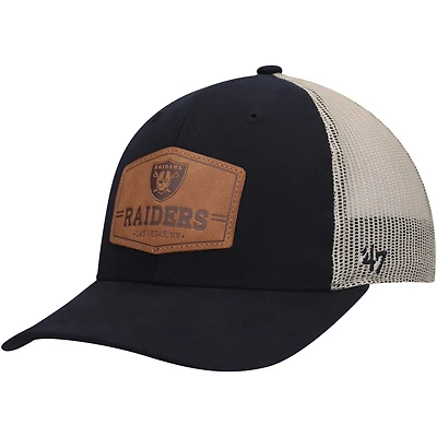 Men's '47 Dark Navy/Natural Las Vegas Raiders Rawhide Trucker Adjustable Hat