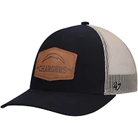 Men's '47 Dark Navy/Natural Los Angeles Chargers Rawhide Trucker Adjustable Hat