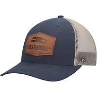 Men's '47 College Navy/Natural Seattle Seahawks Rawhide Trucker Adjustable Hat
