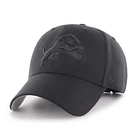 Men's '47 Black Detroit Lions  Tonal MVP Adjustable Hat