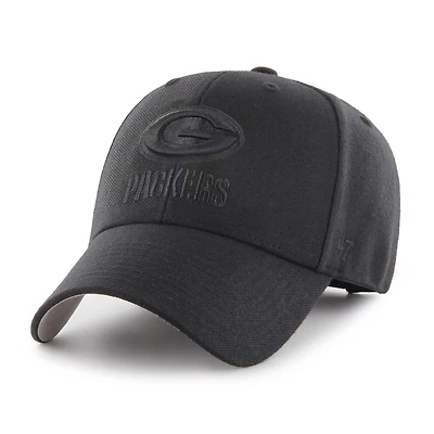 Men's '47 Black Green Bay Packers  Tonal MVP Adjustable Hat