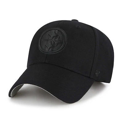 Men's '47 Black Pittsburgh Steelers  Tonal MVP Adjustable Hat