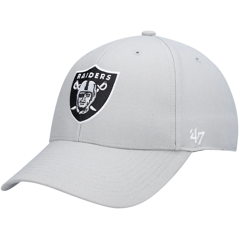 Men's '47 Gray Las Vegas Raiders MVP Adjustable Hat