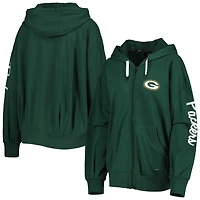 Women's MSX by Michael Strahan  Green Green Bay Packers Emerson Lightweight Full-Zip Hoodie