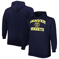 Men's Navy Denver Nuggets Big & Tall Heart & Soul Pullover Hoodie