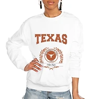 Women's Gameday Couture White Texas Longhorns It's a Vibe Classic Fleece Crewneck Pullover Sweatshirt