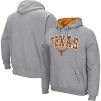 Men's Colosseum  Heather Gray Texas Longhorns Arch & Logo Hoodie