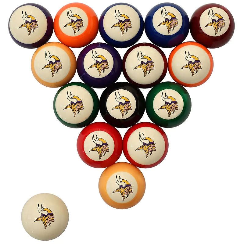 Imperial Cream Minnesota Vikings Retro Billiard Ball Set