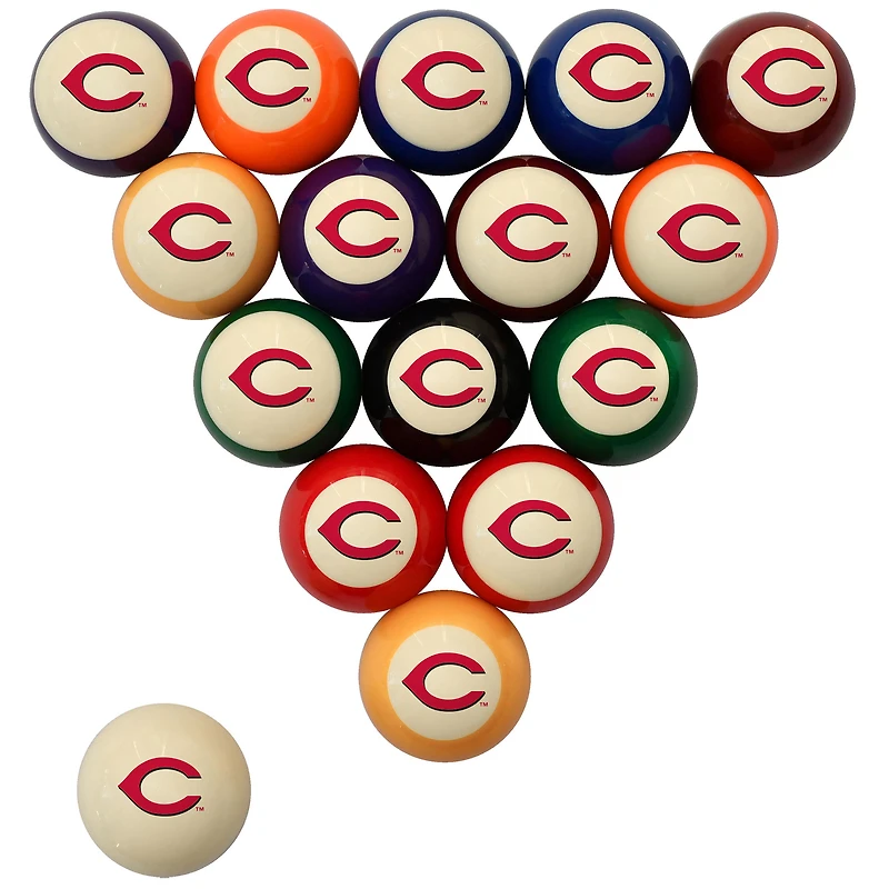 Imperial Cream Cincinnati Reds Retro Billiard Ball Set