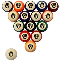 Imperial Cream Milwaukee Brewers Retro Billiard Ball Set