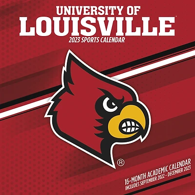 Louisville Cardinals 2023 16-Month Team Wall Calendar