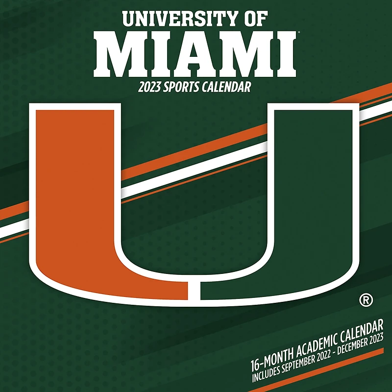Miami Hurricanes 2023 16-Month Team Wall Calendar