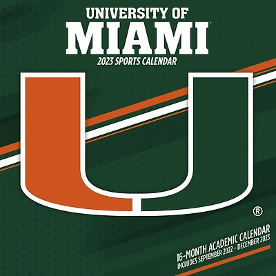 Miami Hurricanes 2023 16-Month Team Wall Calendar