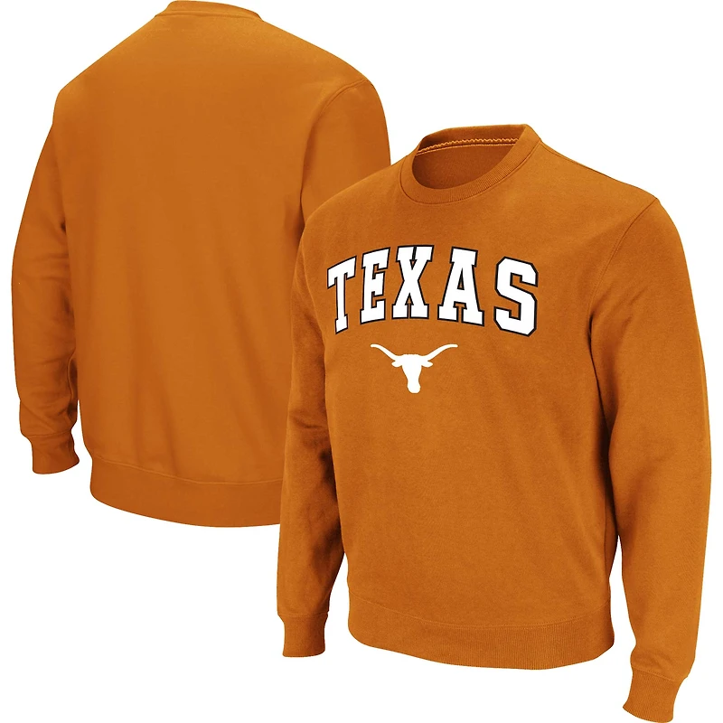 Men's Colosseum Texas Orange Texas Longhorns Arch & Logo Pullover Sweatshirt