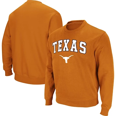Men's Colosseum Texas Orange Texas Longhorns Arch & Logo Pullover Sweatshirt