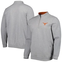Men's Colosseum Heathered Gray Texas Longhorns Tortugas Quarter-Zip Sweatshirt
