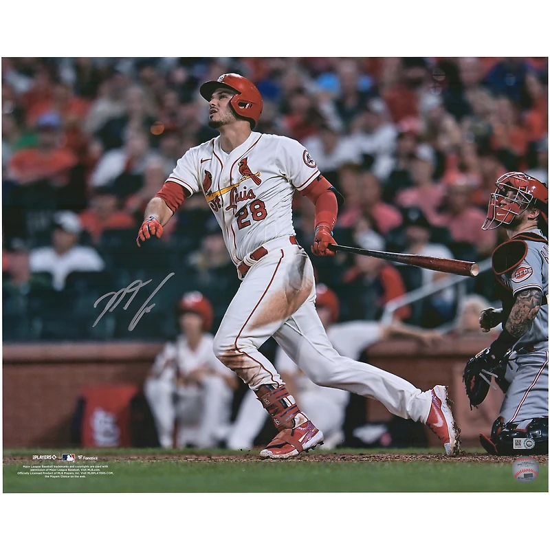 Nolan Arenado St. Louis Cardinals Autographed 16" x 20" Finishing Swing Photograph