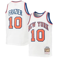 Youth Mitchell & Ness Walt Frazier White New York Knicks 1969-70 Hardwood Classics Swingman Jersey