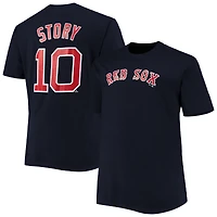 Men's Fanatics Trevor Story Navy Boston Red Sox Big & Tall Name & Number T-Shirt