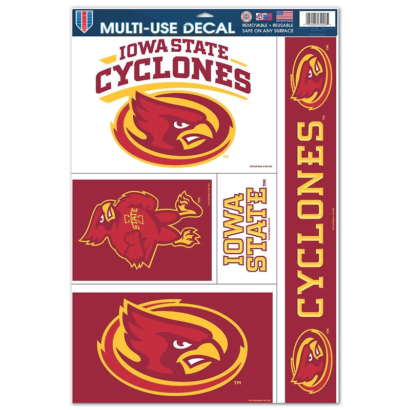 WinCraft Iowa State Cyclones 11'' x 17'' Multi-Use Decal Sheet