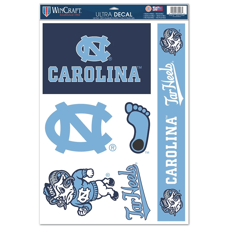 WinCraft North Carolina Tar Heels 11'' x 17'' Multi-Use Decal Sheet