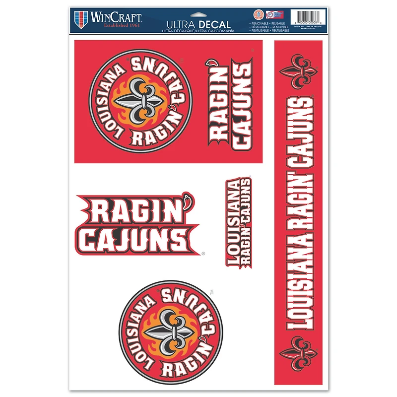 WinCraft Louisiana Ragin' Cajuns 11'' x 17'' Multi-Use Decal Sheet
